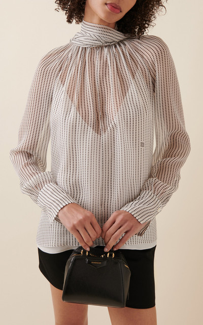 Givenchy Tie-Neck Silk Chiffon Top ivory outlook