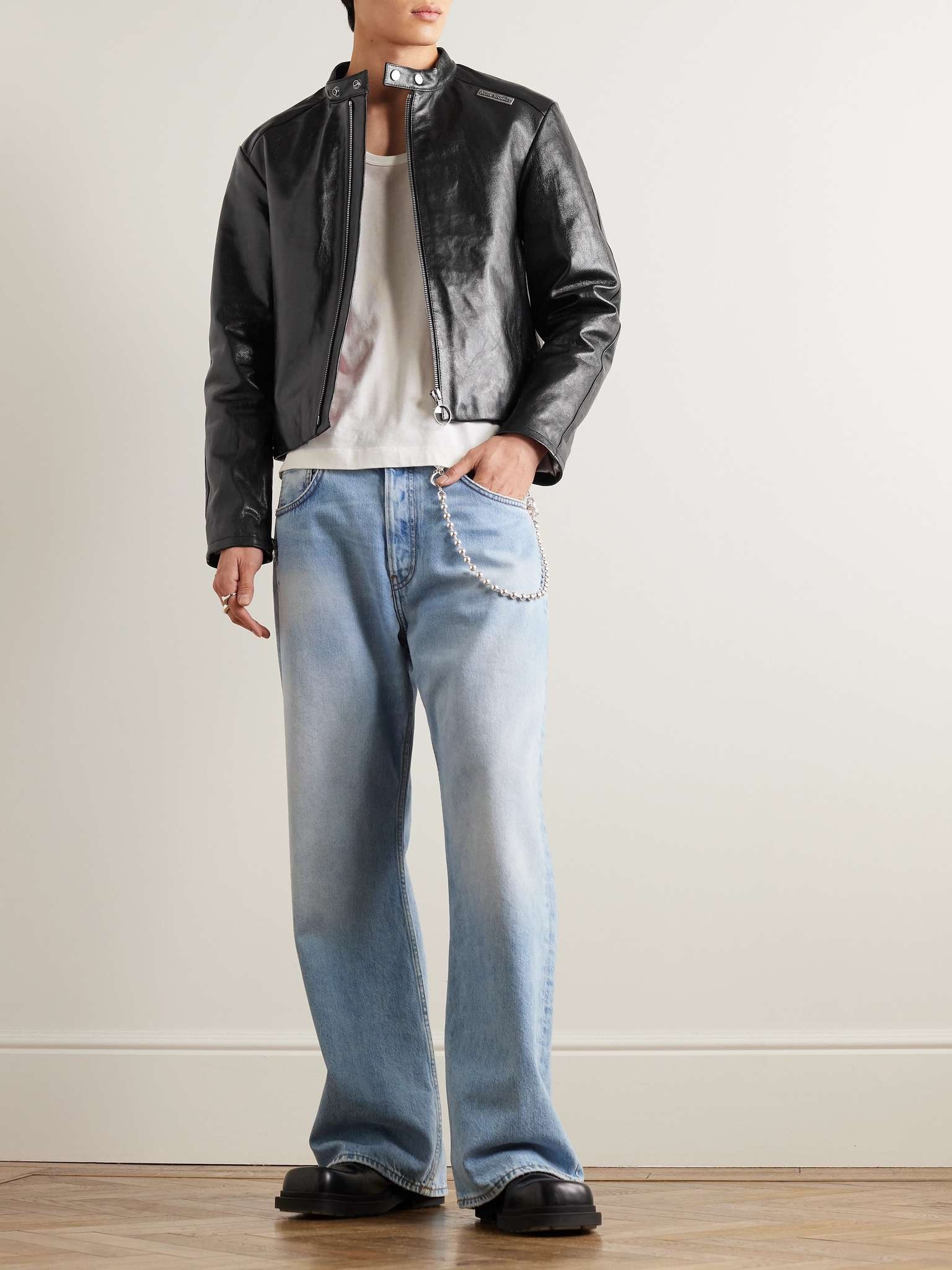 Leather Biker Jacket - 2