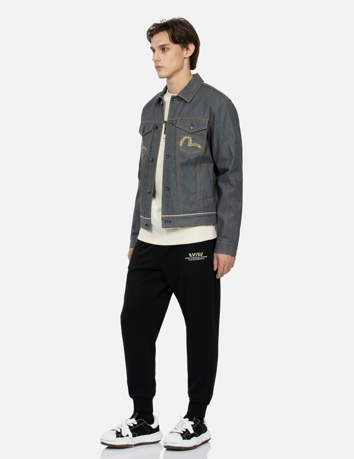 EVISU SEAGULL AND THE GREAT WAVE EMBROIDERY REGULAR FIT