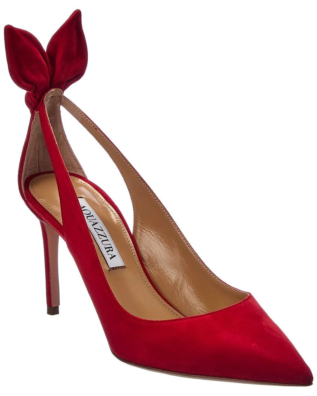 Aquazzura Bow Tie 85 Suede Pump - 1
