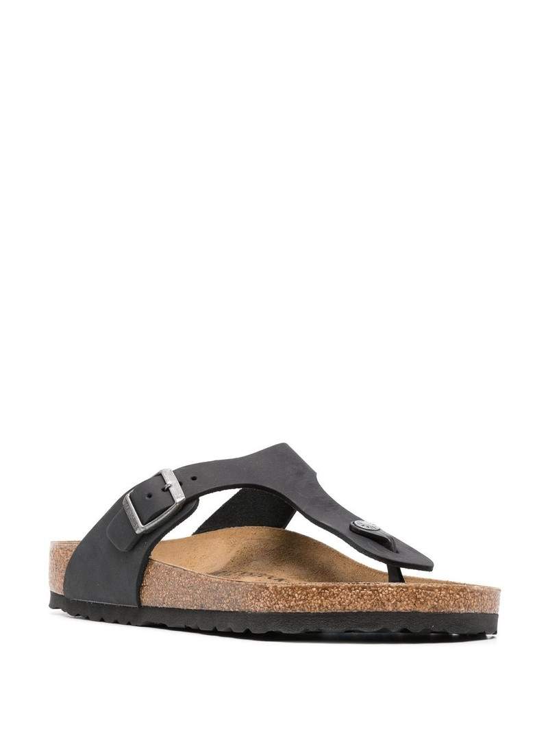 BIRKENSTOCK buckle-detail flip flop sandals outlook