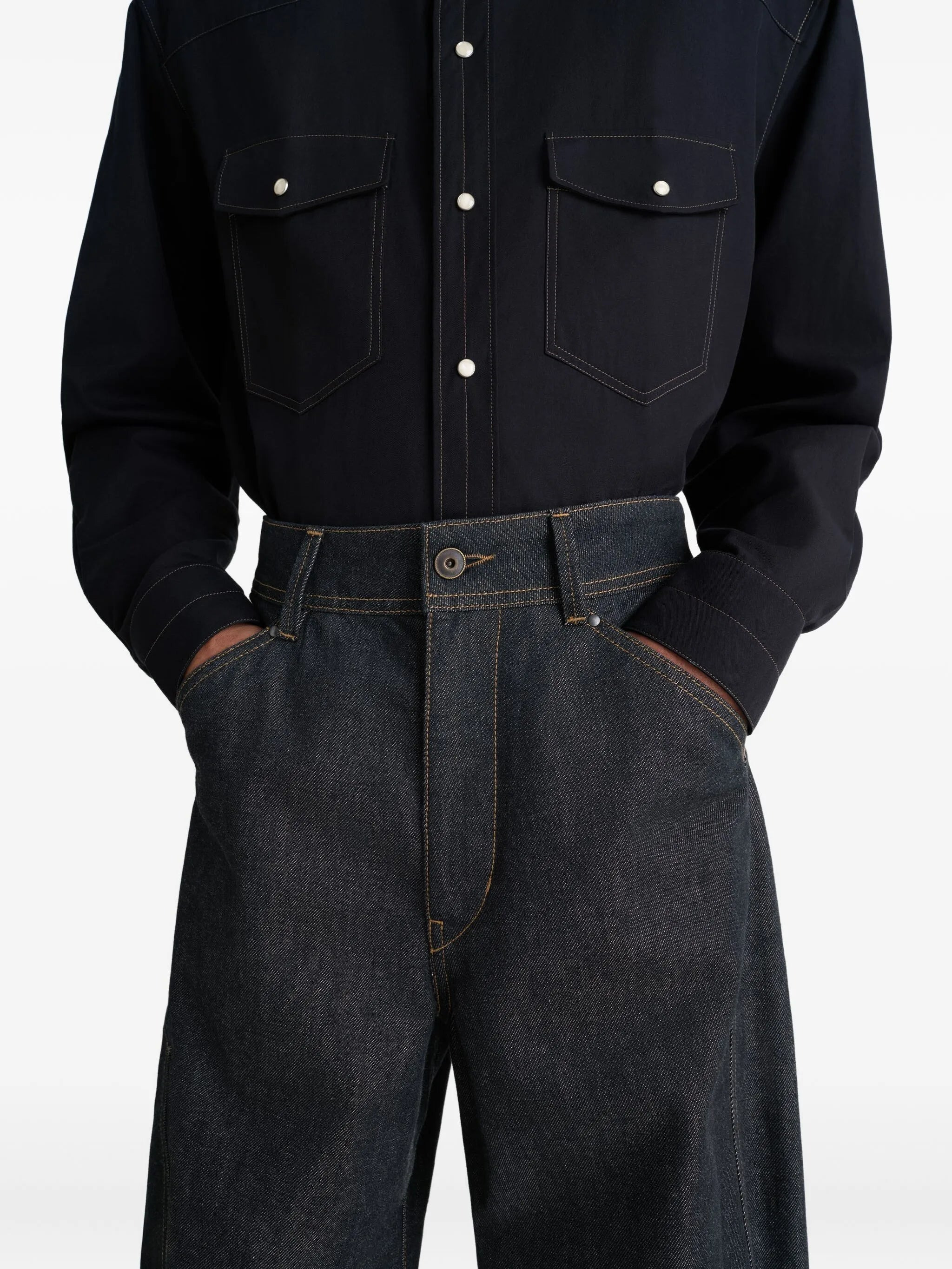 Lemaire Twisted Workwear Panel Jeans - 2