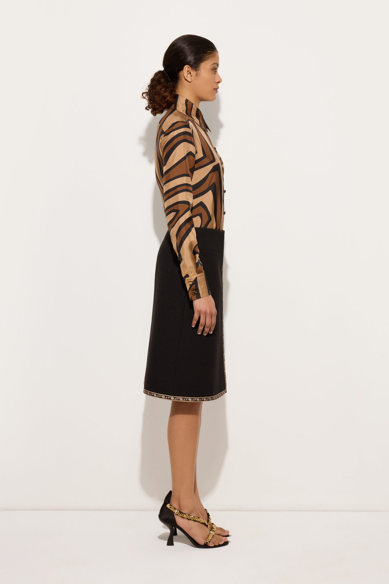 WOOL SKIRT WITH PRINTED DETAILS 3