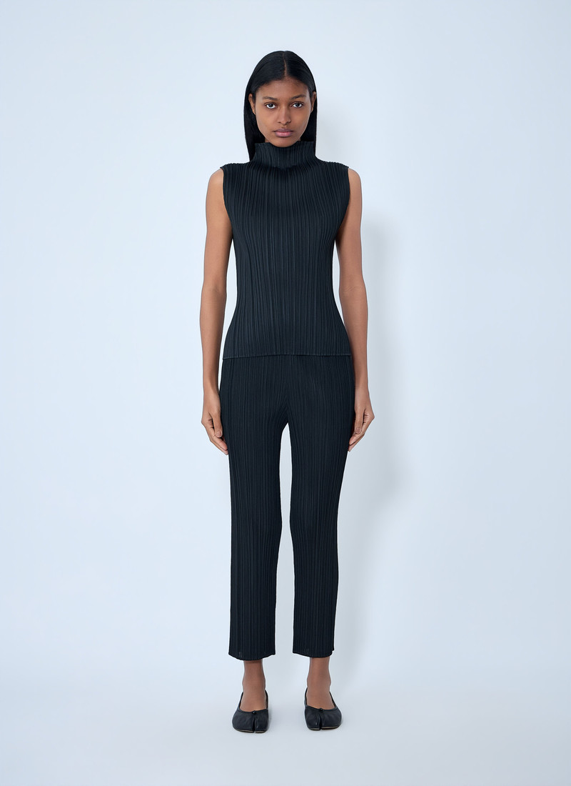 Pleats Please Issey Miyake Pleated High-Neck Sleeveless Top outlook