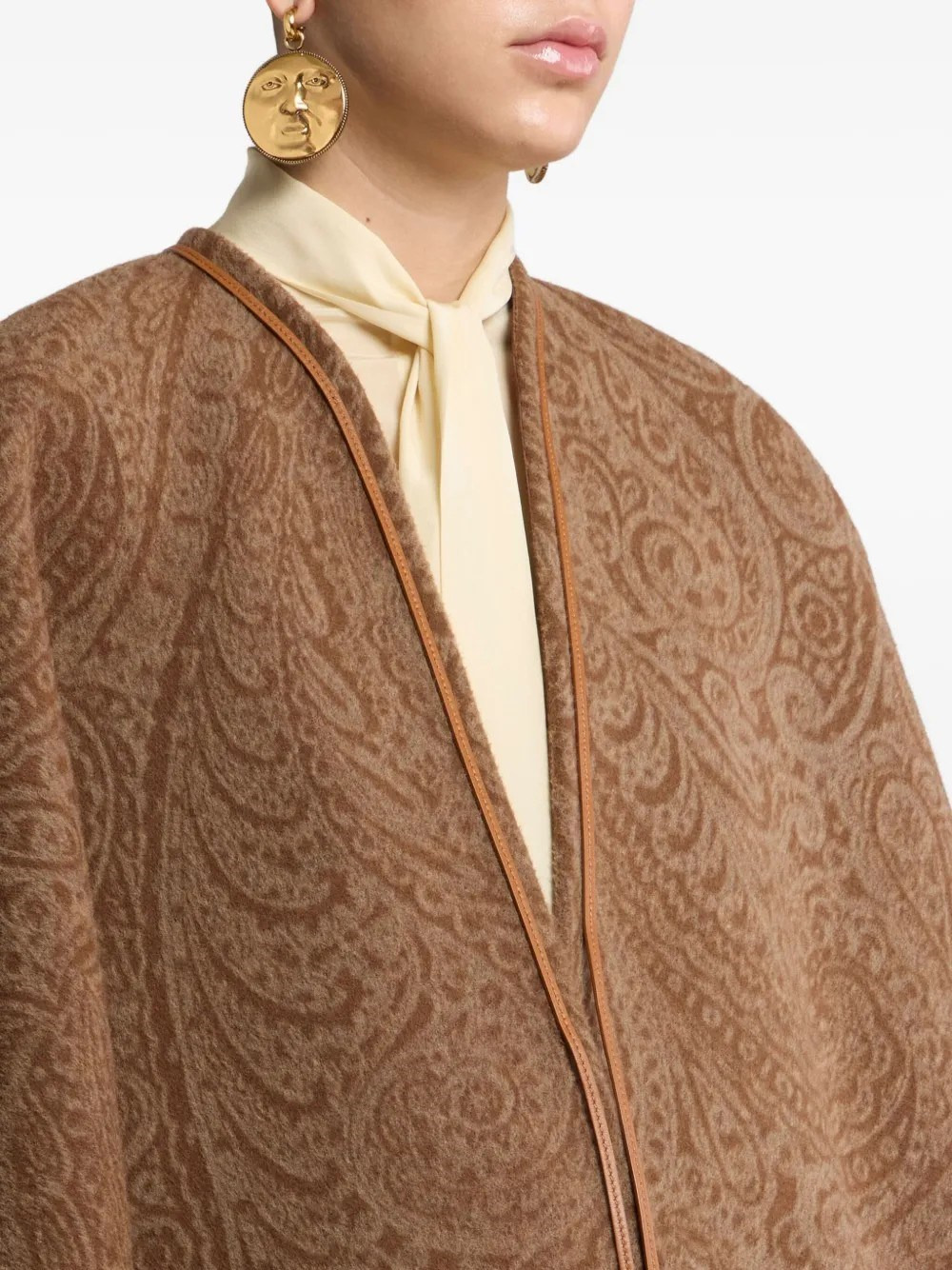 JACQUARD PONCHO - 4