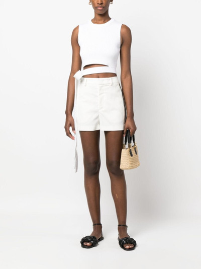 REDValentino ribbed-knit tie crop top outlook