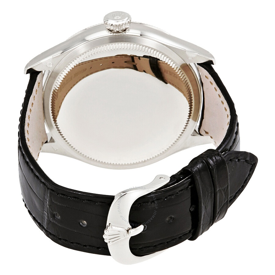 Rolex Cellini Time Black Dial Automatic Men's 18 Carat White Gold Watch 50509BKSL - 3