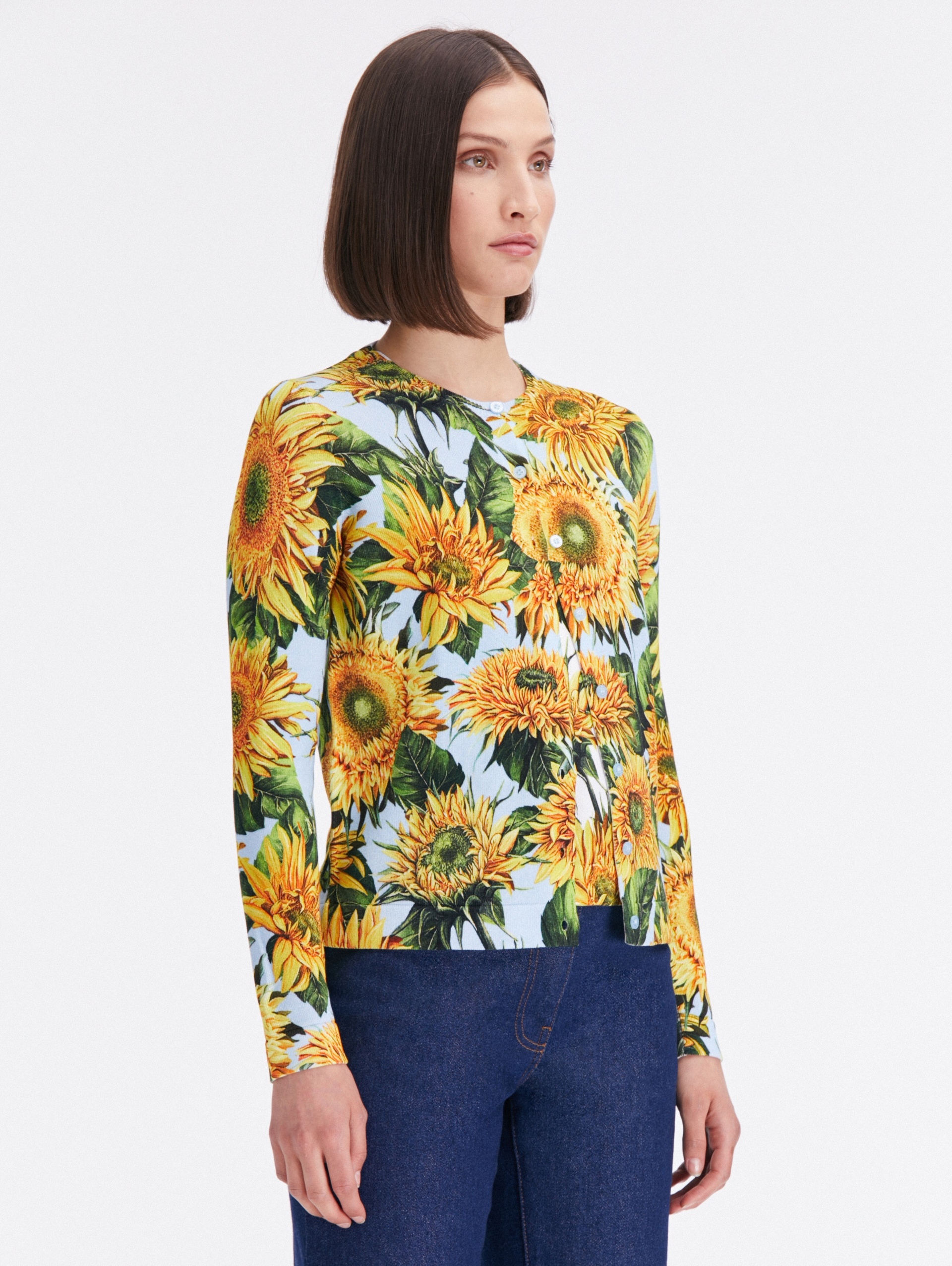SUNFLOWER PRINTED CARDIGAN - 5