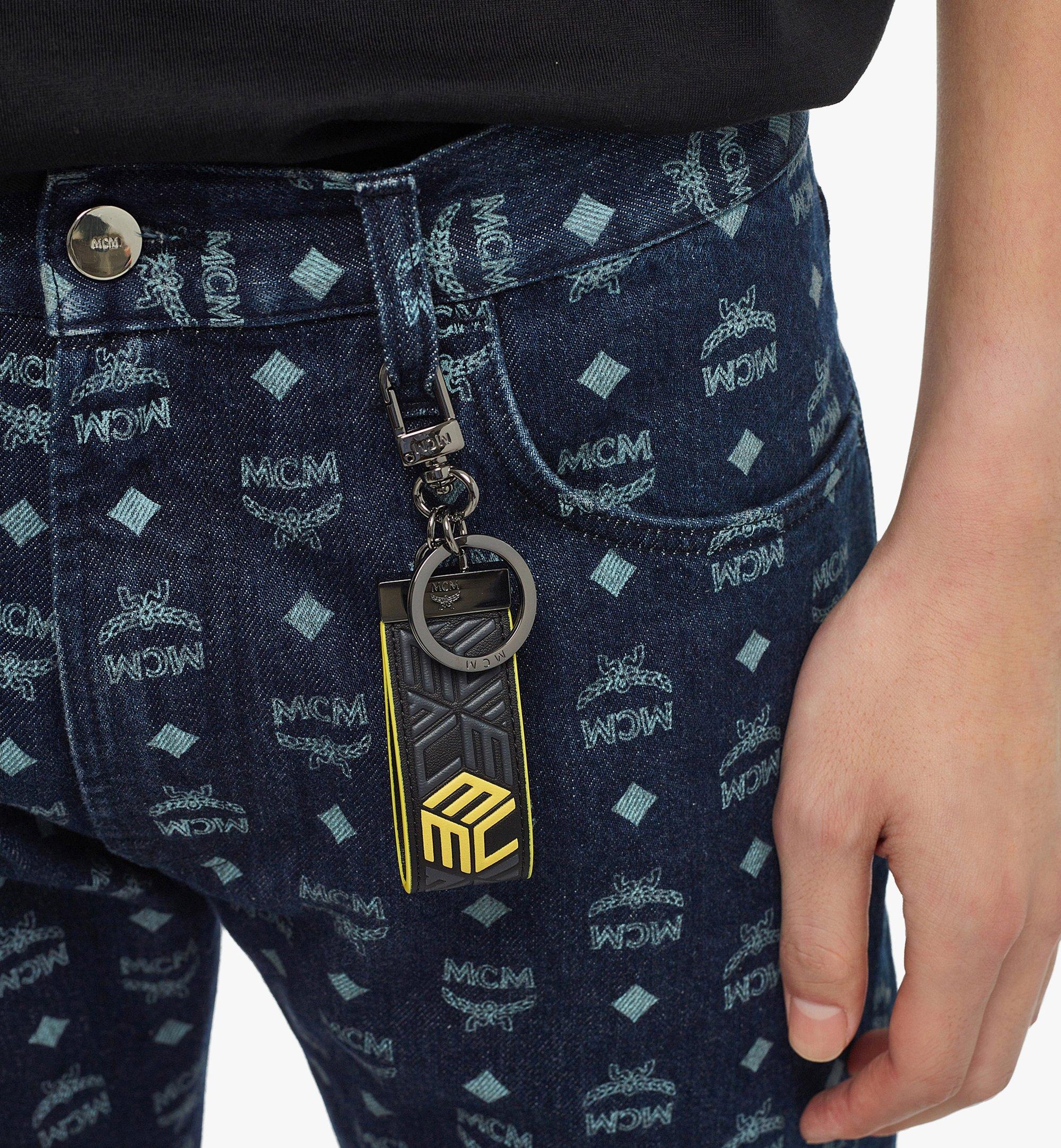 Key Ring in Cubic Monogram Leather - 2