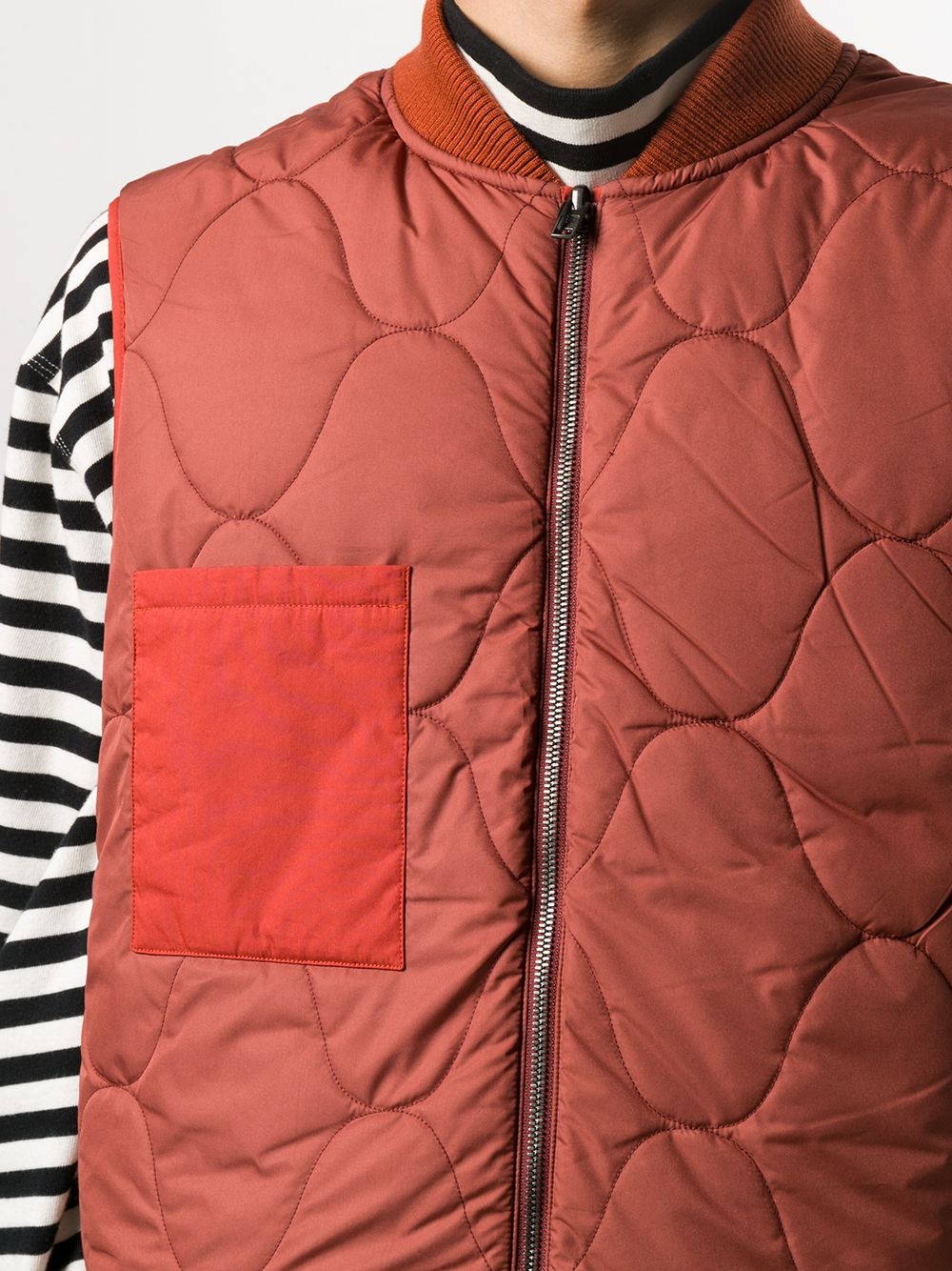 reversible tiger patch gilet - 5