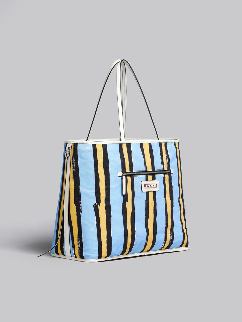 SMALL REVERSIBLE JANUS SHOPPING BAG IN GREEN FELT AND COTTON - 5