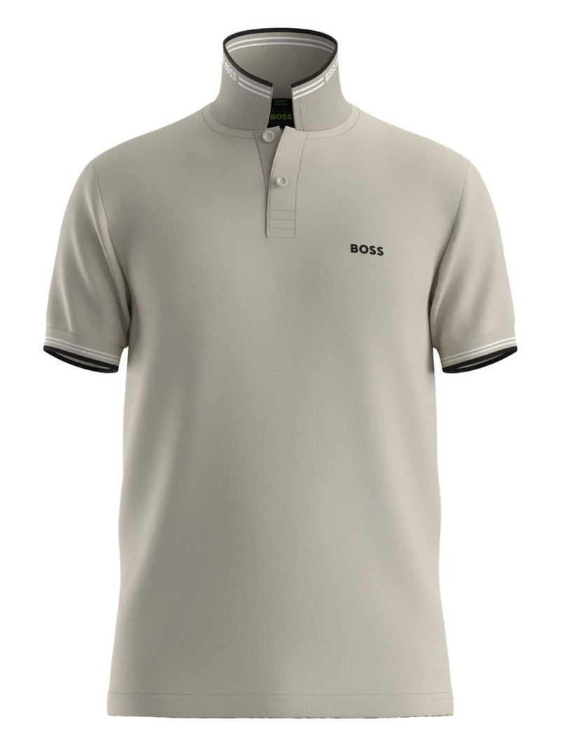 ribbed-trim polo shirt 1