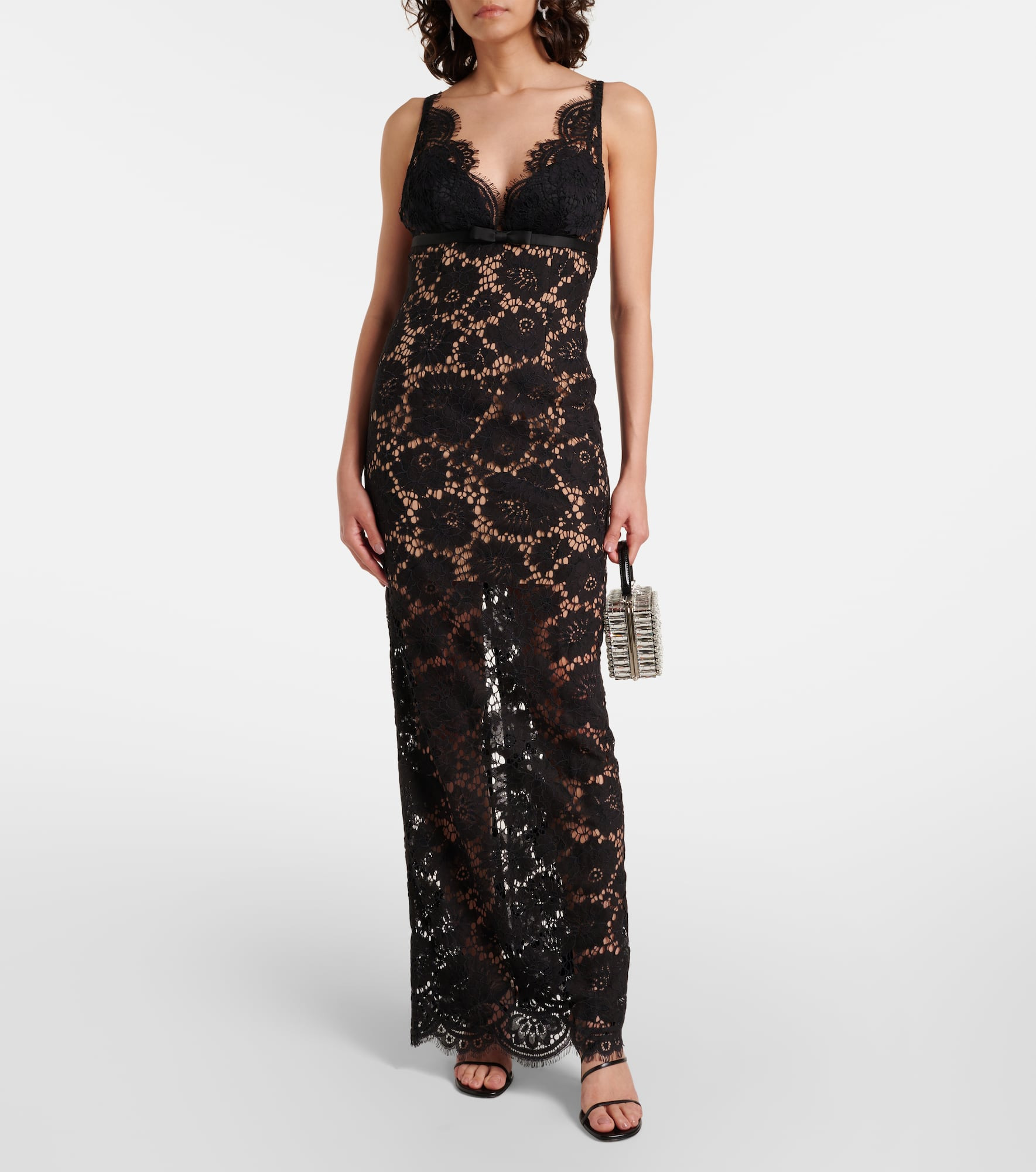 Floral lace maxi dress - 2