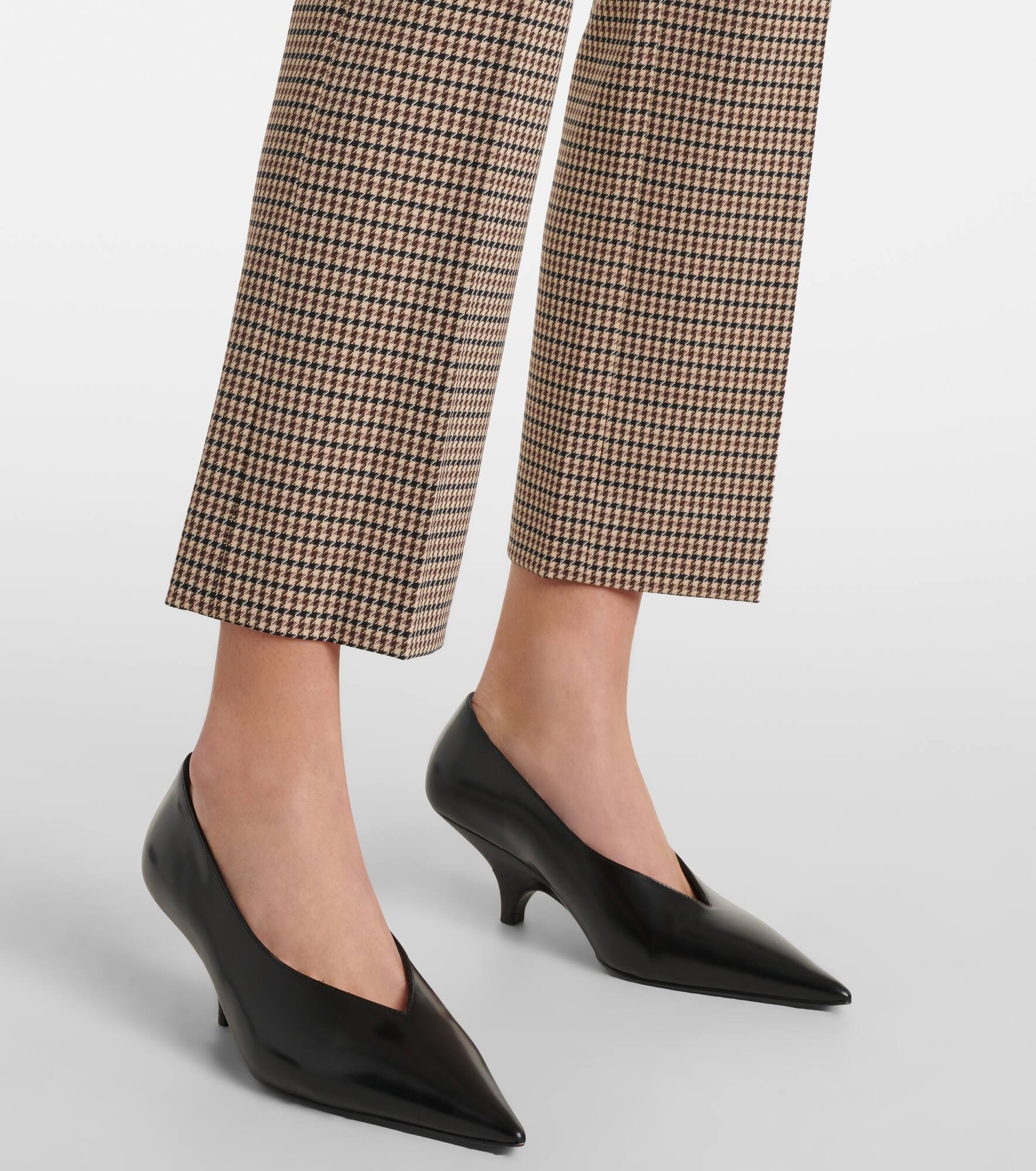 Arte Houndstooth high-rise cropped pants - 5