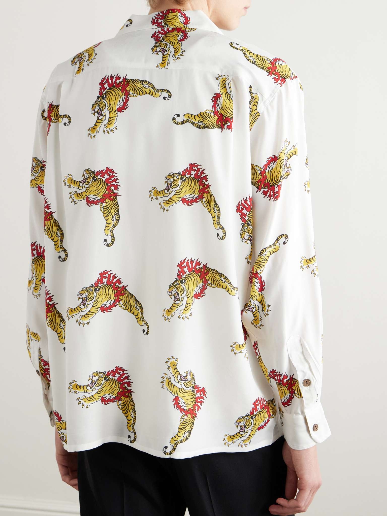 + Tim Lehi Convertible-Collar Printed Matte-Satin Shirt - 4