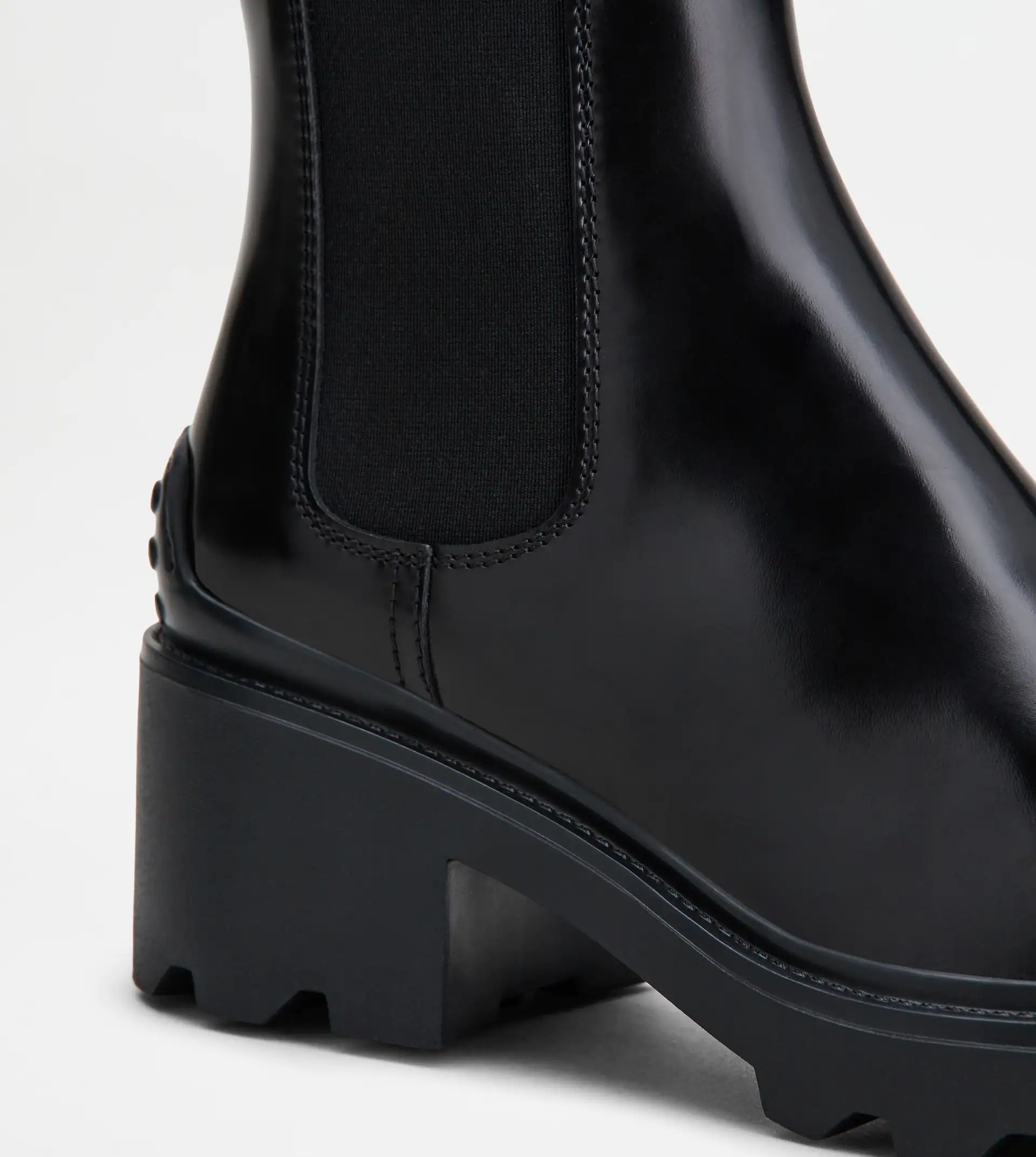 ANKLE BOOTS IN LEATHER - BLACK - 5