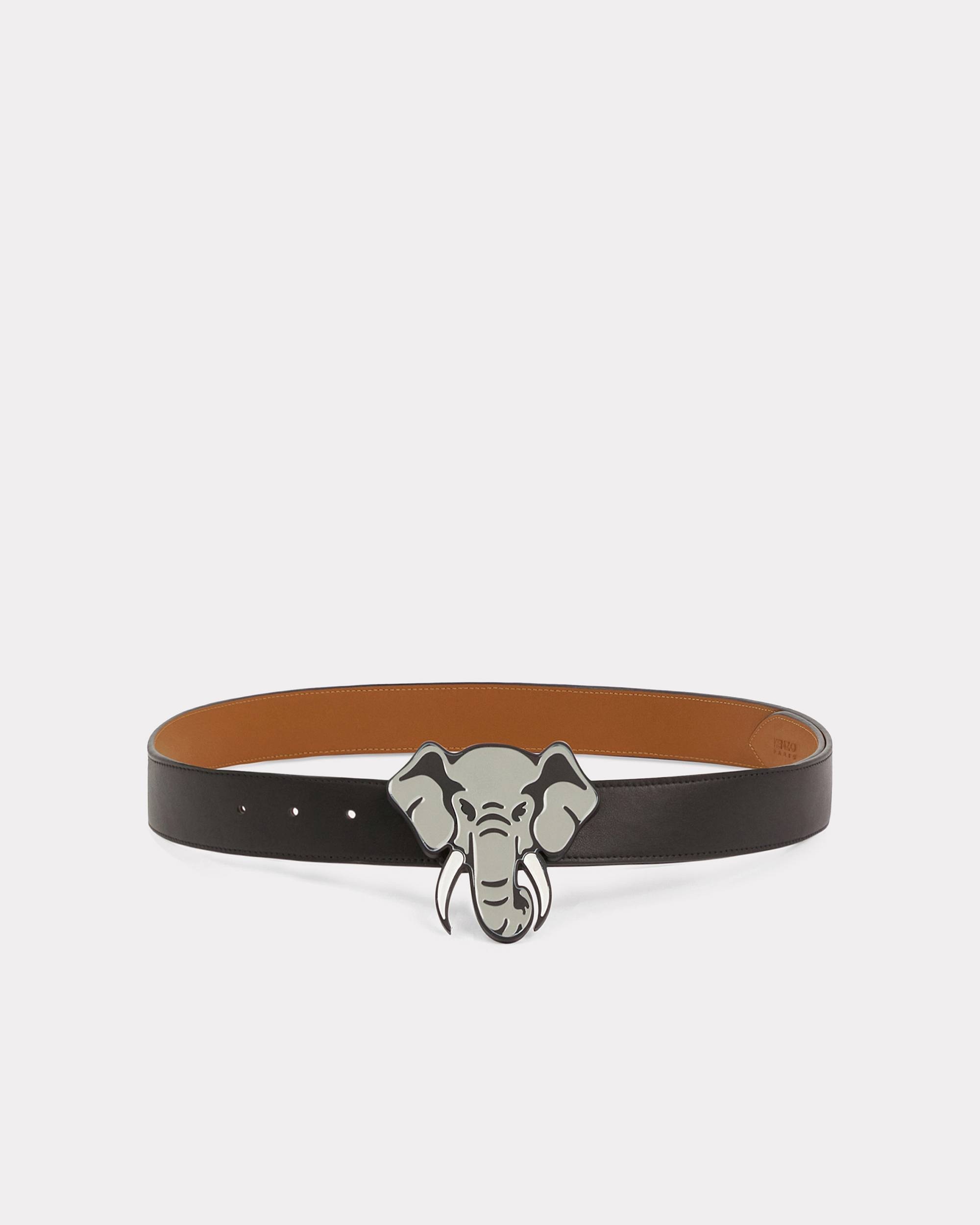 KENZO Elephant' wide reversible leather belt - 1