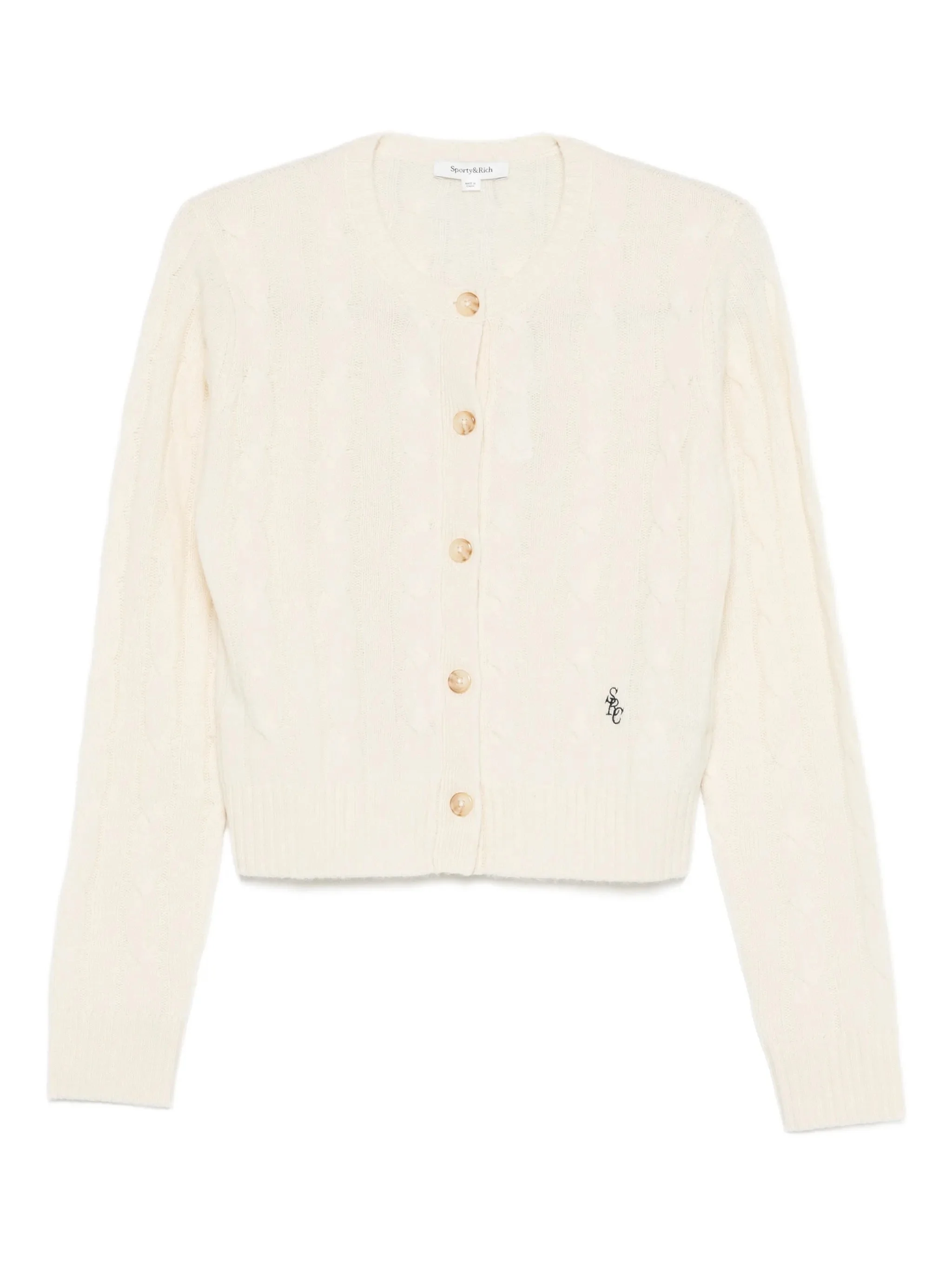 Sporty & Rich Cable-knit Buttoned Cardigan - 1
