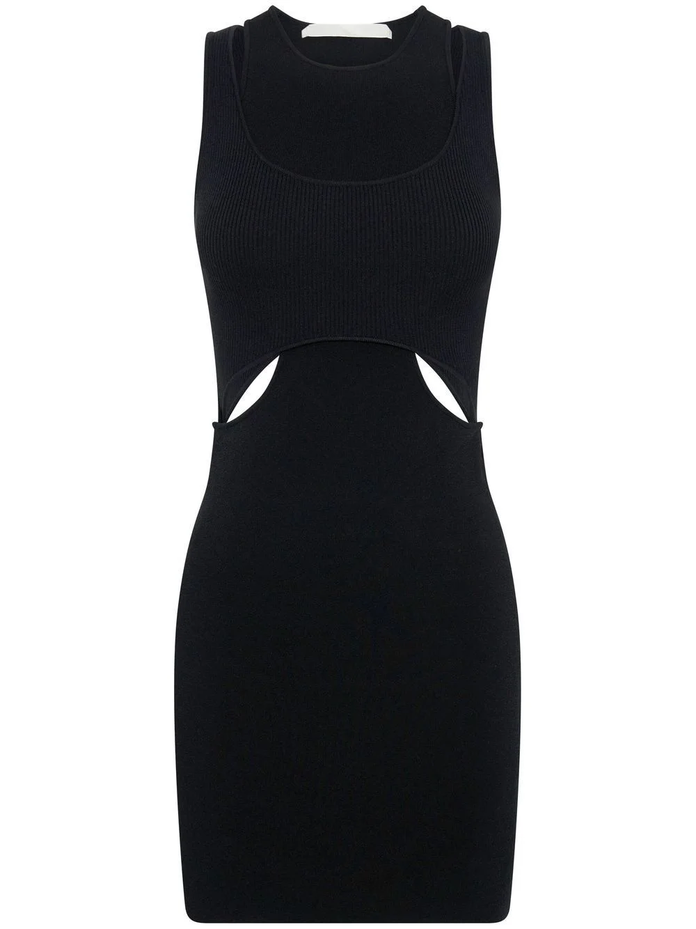 cut-out detail layered mini dress - 1
