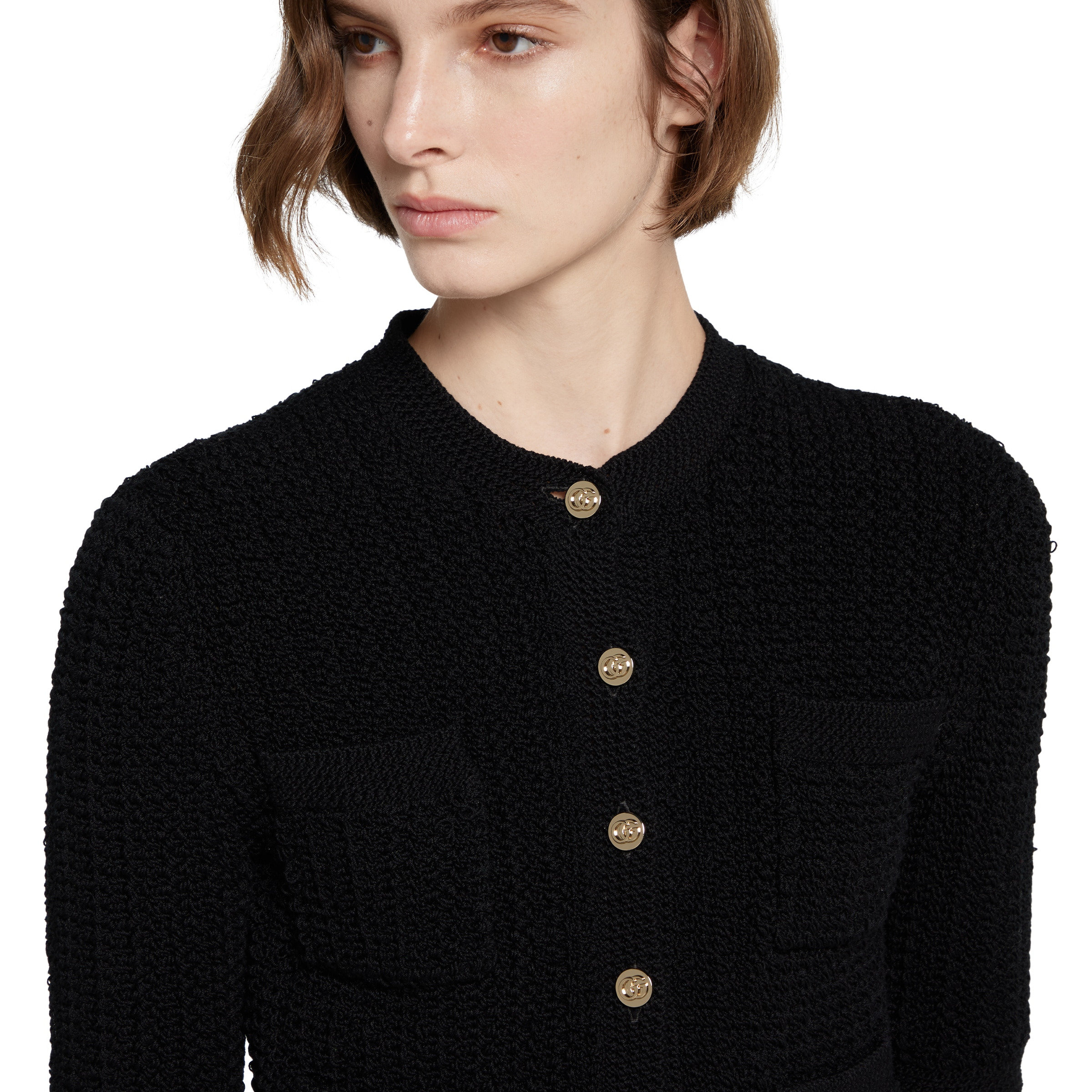 Stretch cotton knit cardigan - 5