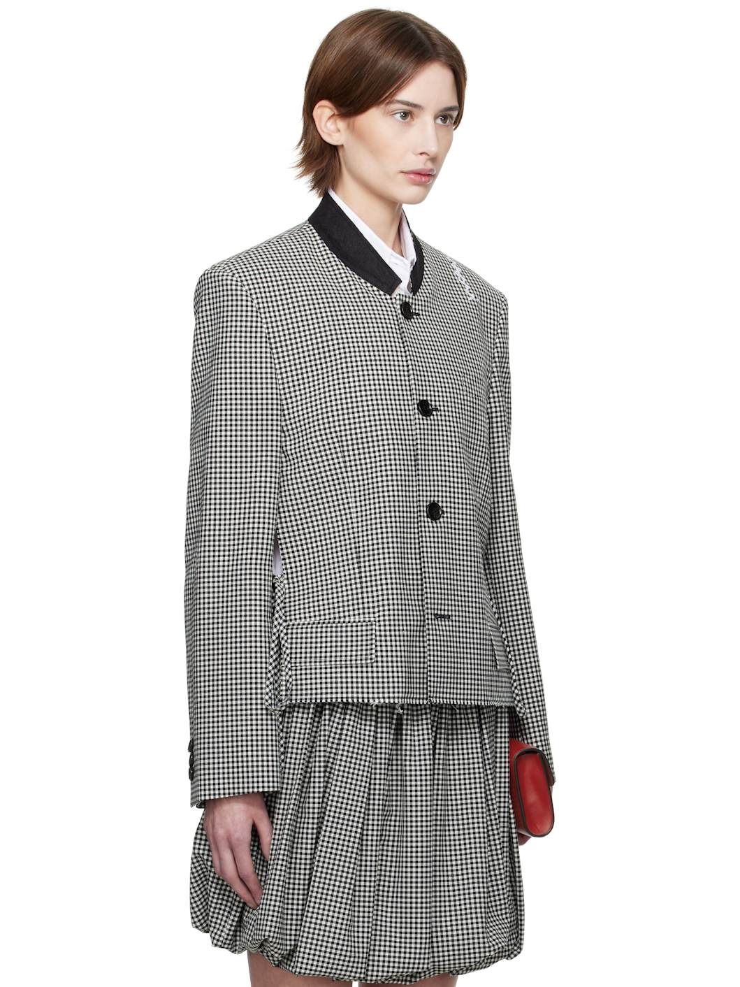 Black & White Gingham Jacket - 2