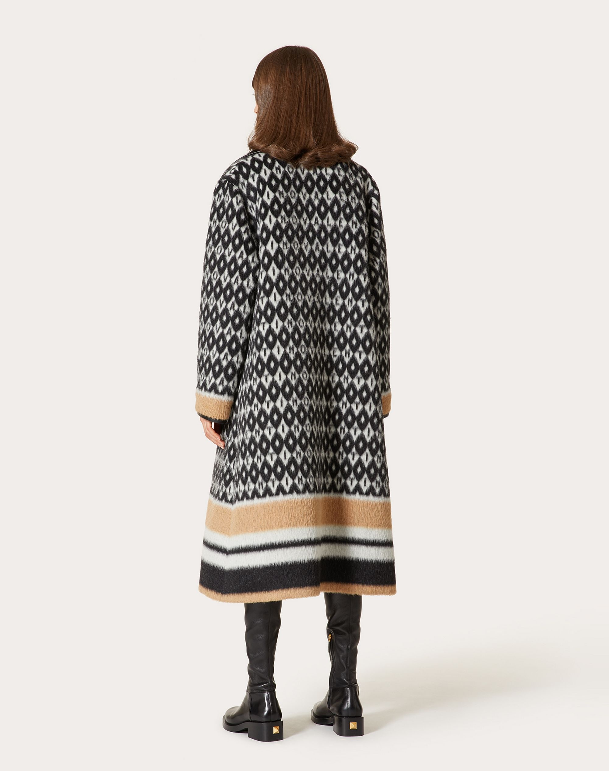 VALENTINO FOULARD ARCHIVE JACQUARD COAT - 4
