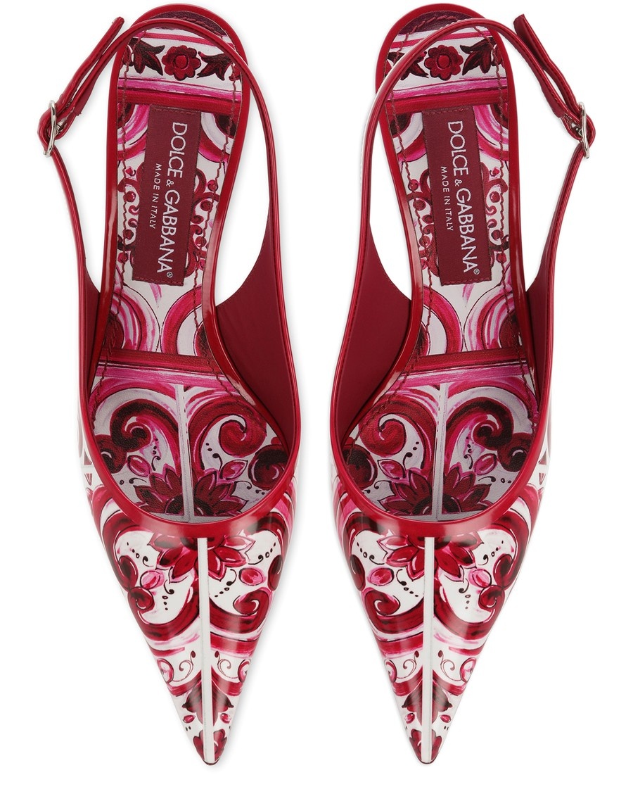 Printed Patent Leather Sling Back - 4