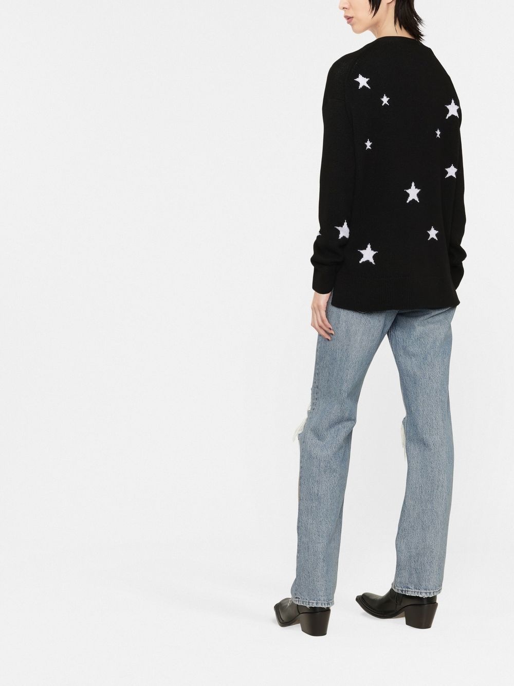star-embellished cashmere cardigan - 3