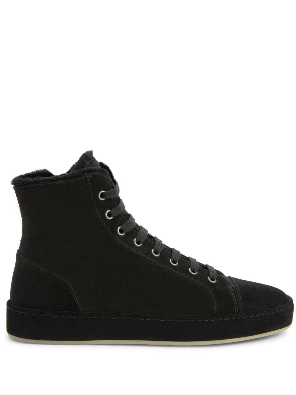 suede panelled sneakers - 1