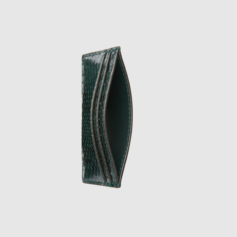 GUCCI Python card case with Double G outlook