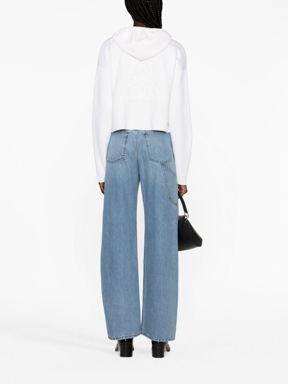 cropped zip-up hoodie - 3