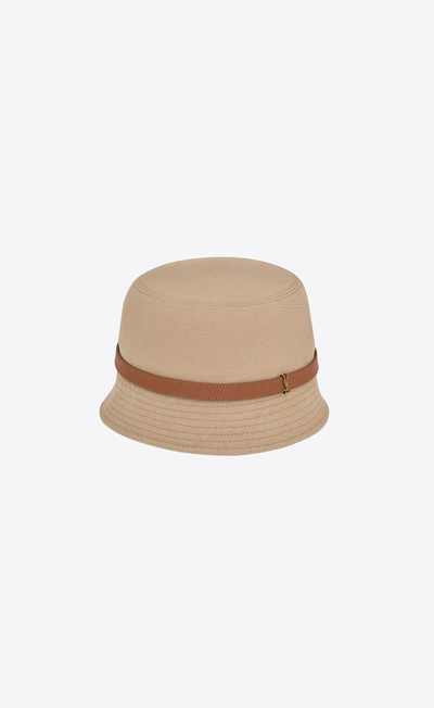 SAINT LAURENT cassandre bucket hat in canvas outlook