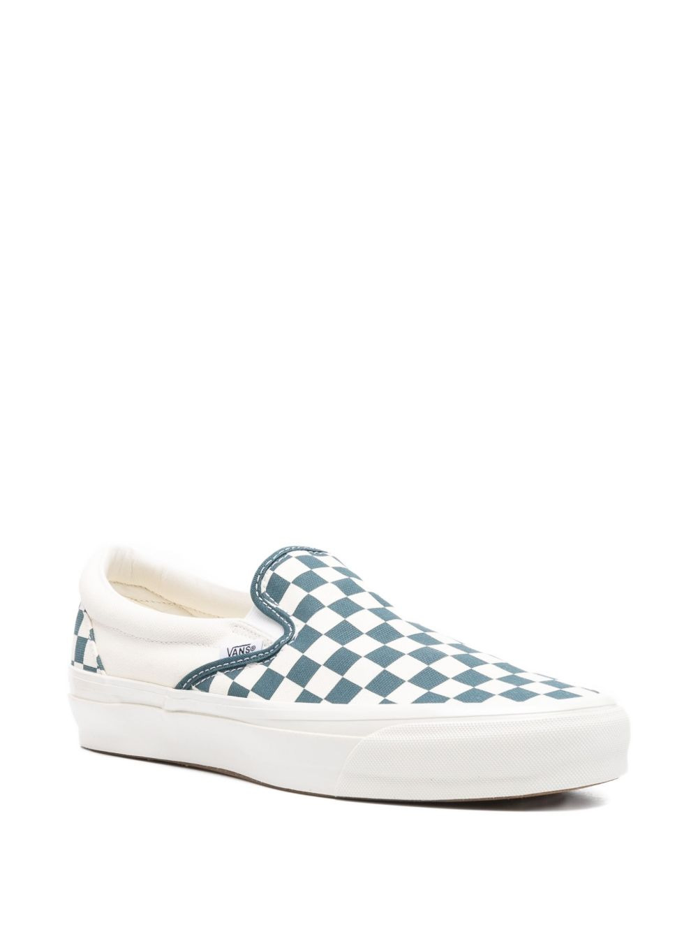 checkerboard slip-on trainers - 2