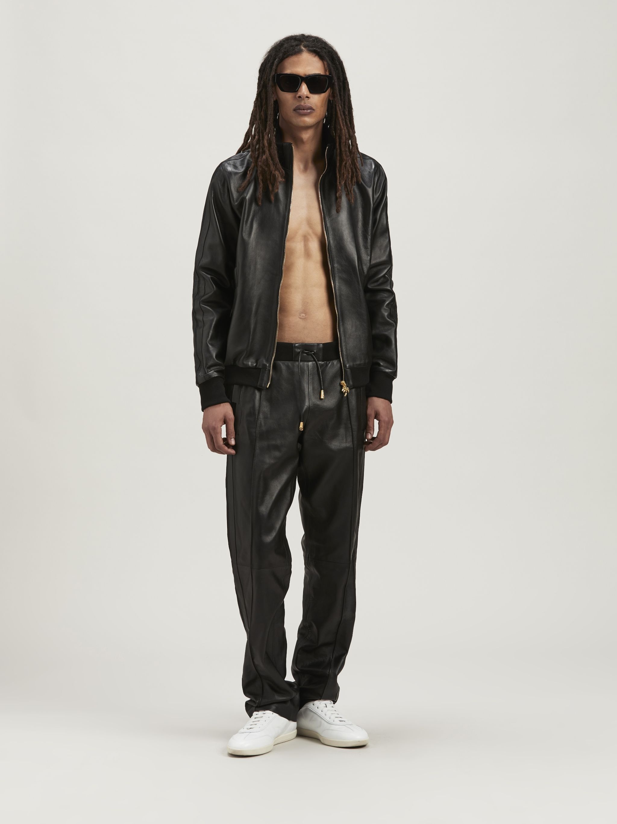 LEATHER TRACK JACKET - 2