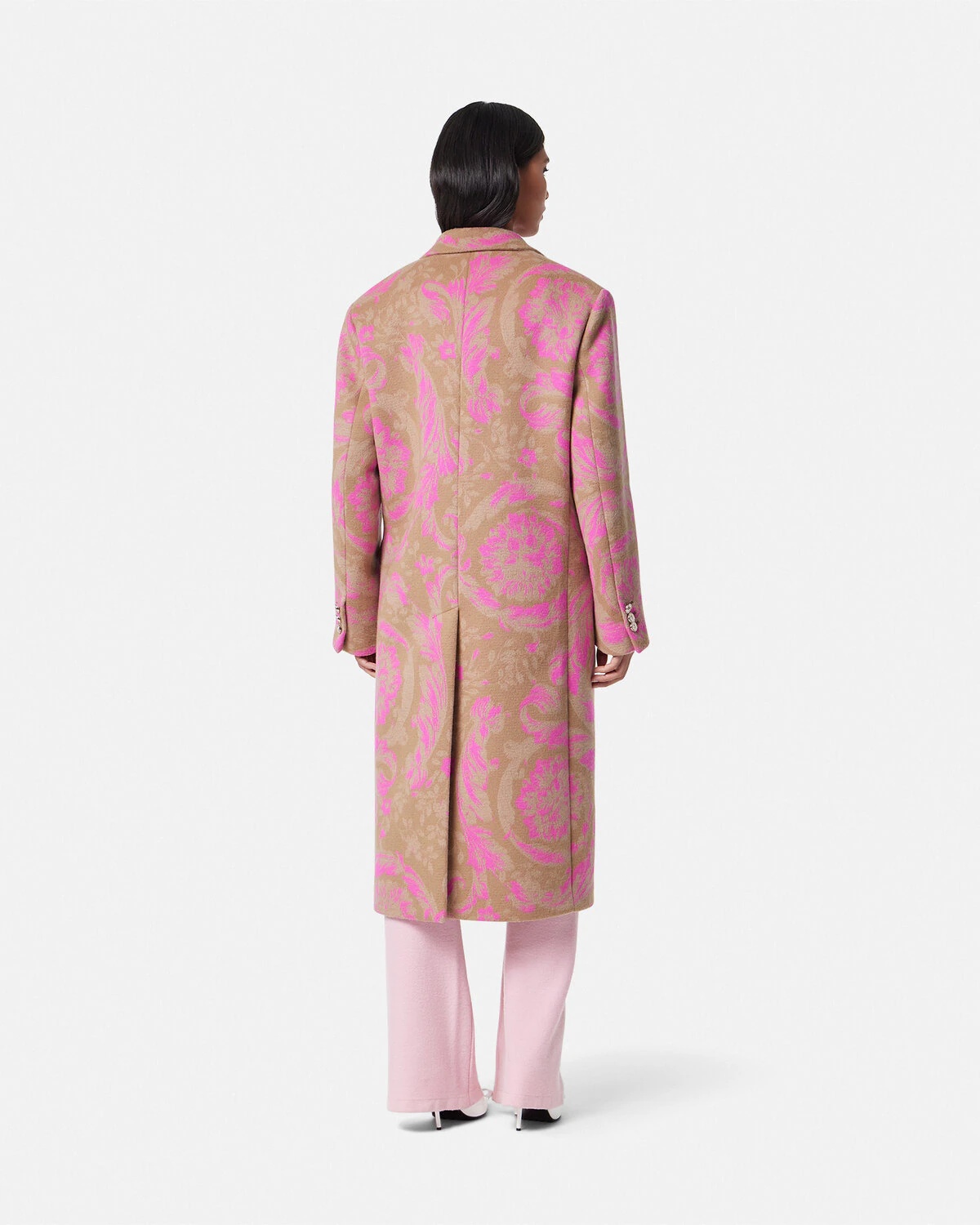 Barocco Stencil Wool Overcoat - 5