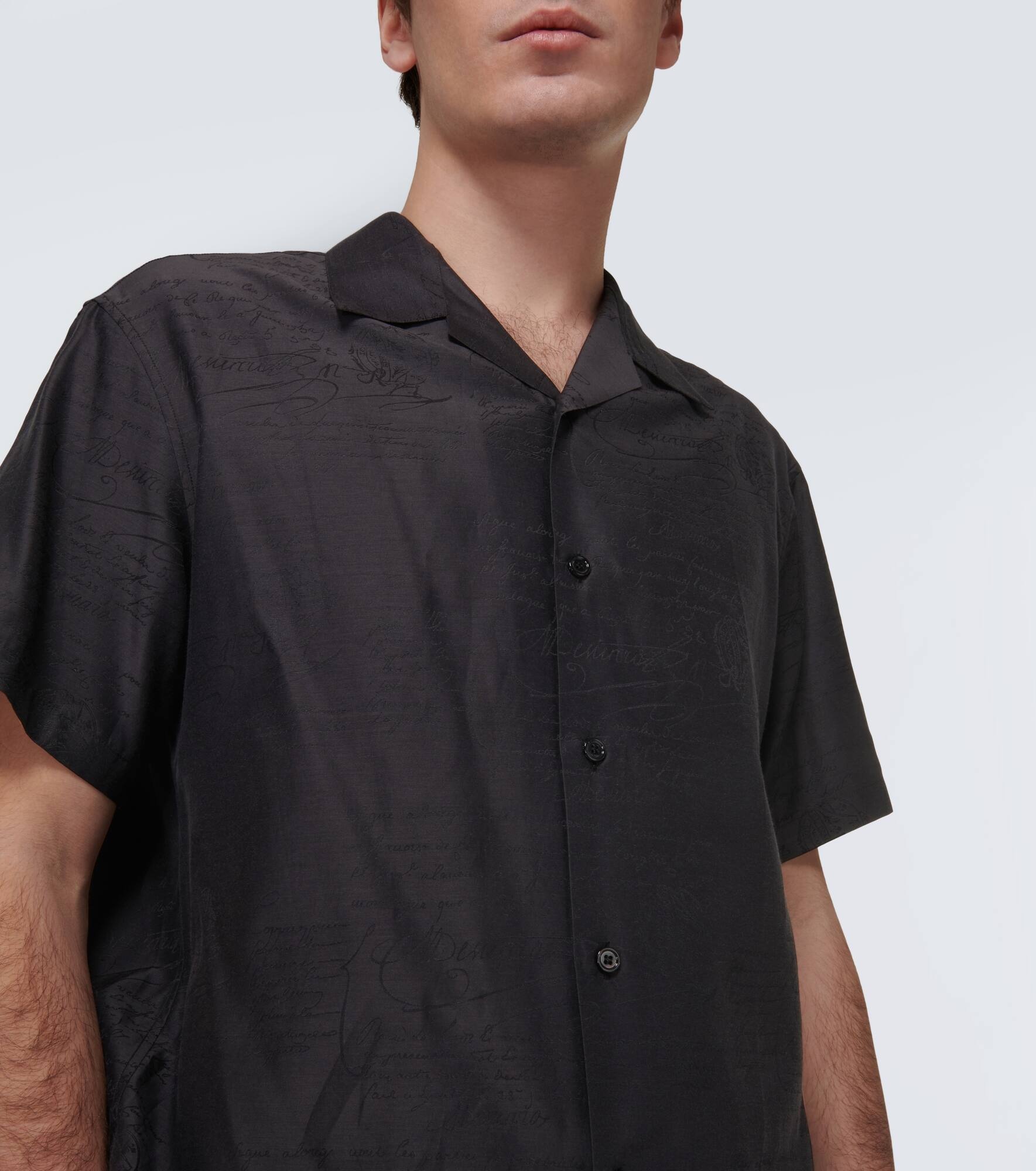 Silk and cotton bowling shirt - 5