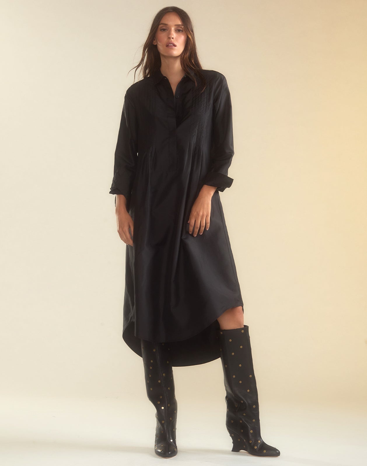 Undercover Silk Taffeta Shirt Dress - 3