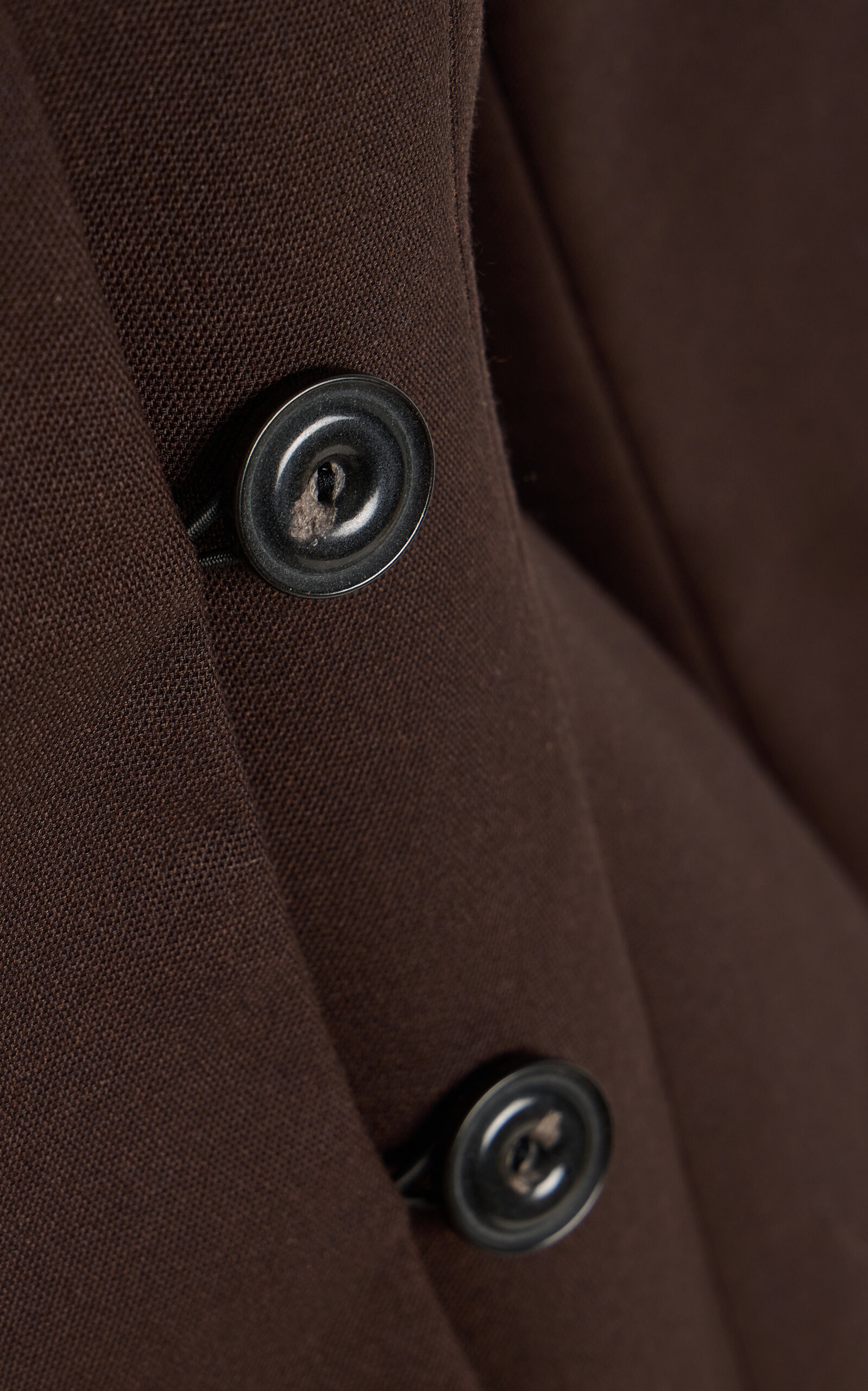 Exclusive Collarless Blazer brown - 5