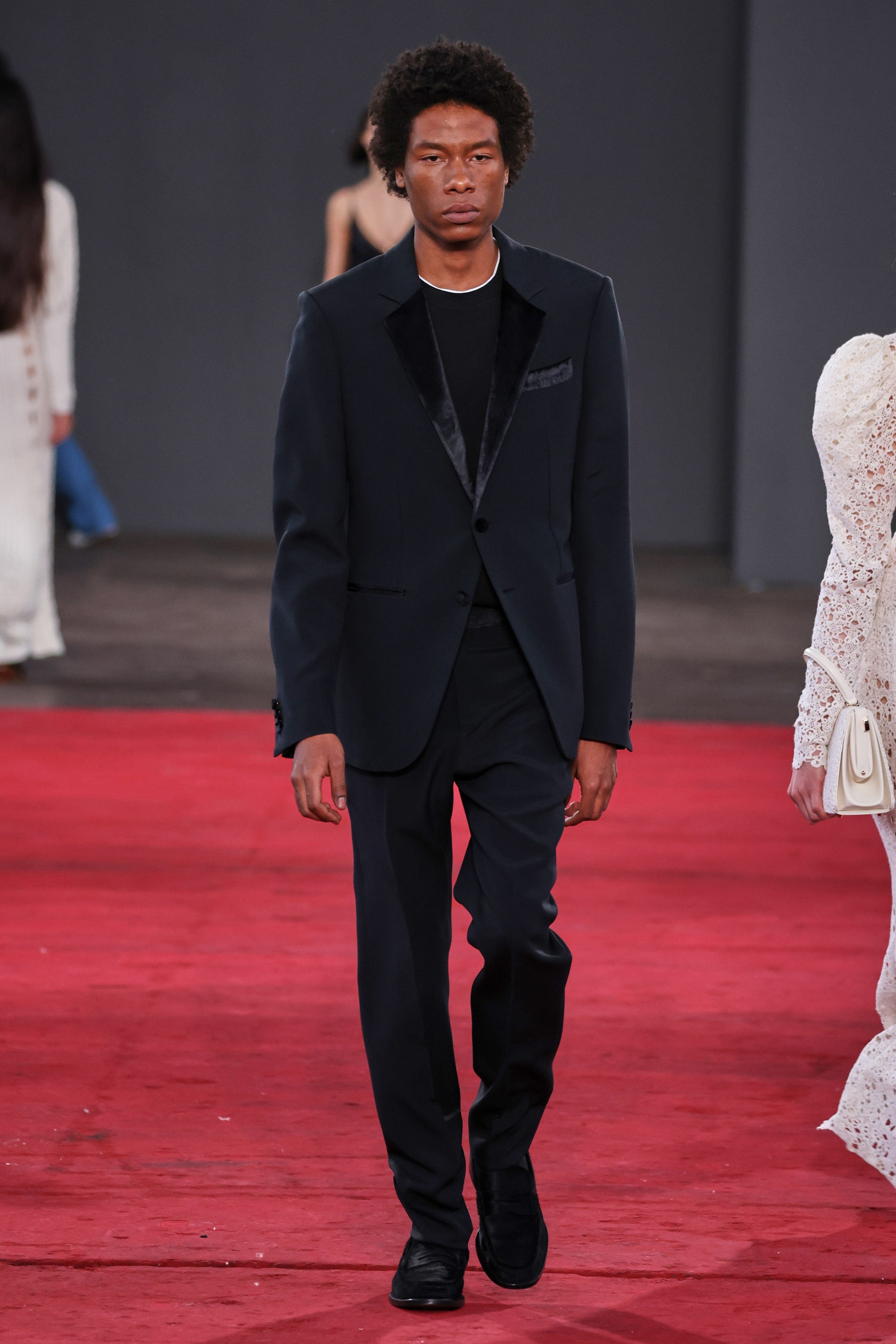 Nicolson Jacket in Black Silk Wool Cady - 3
