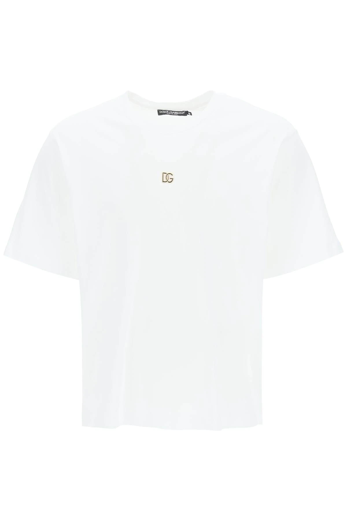 T-SHIRT WITH METAL DG LOGO - 1