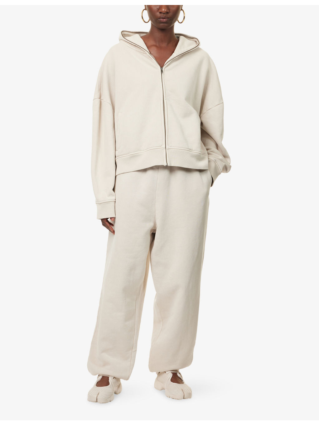 Relaxed-Fit Wide-Leg Cotton-Jersey Jogging Bottoms - 2