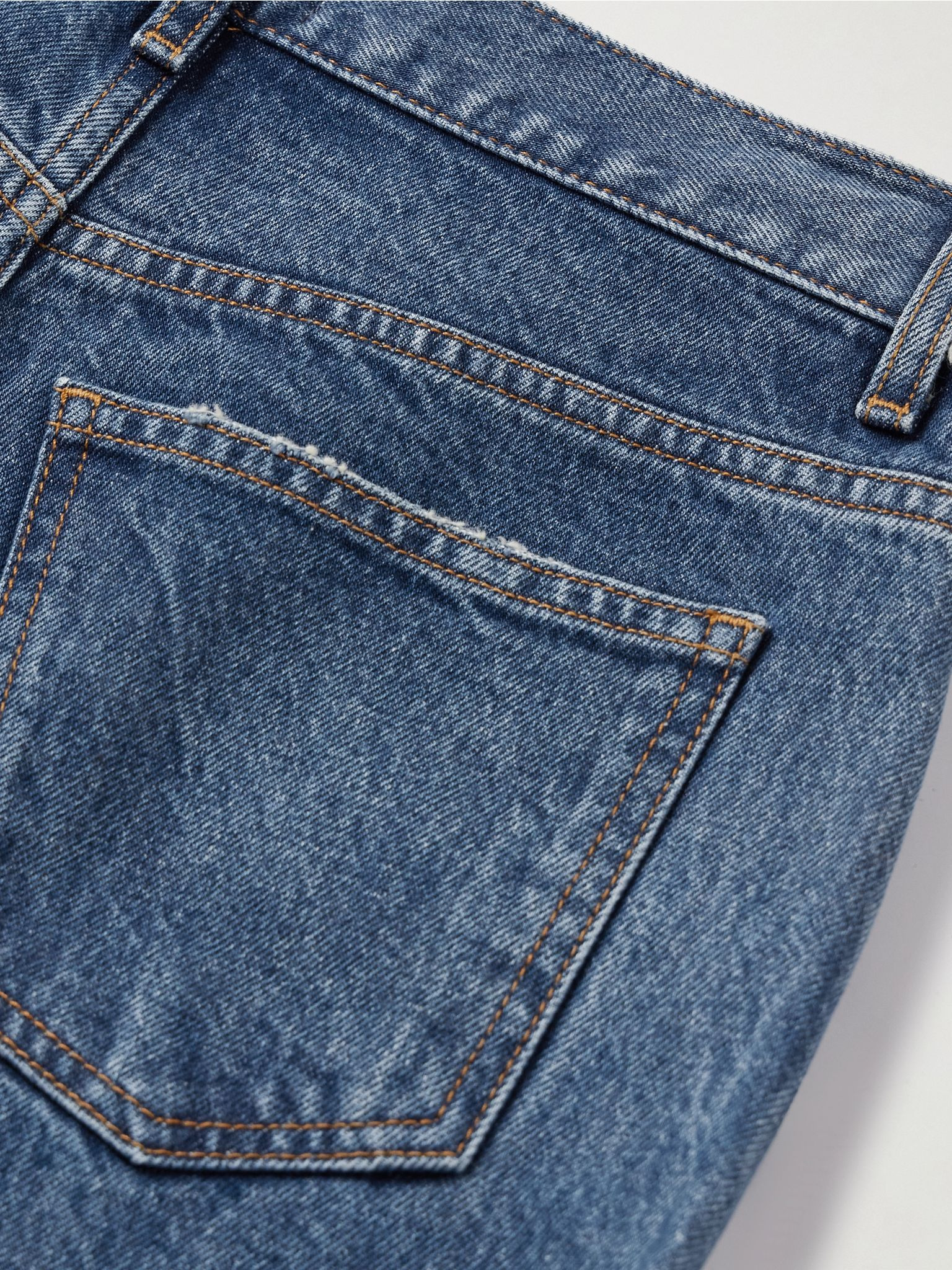 Kerrie distressed low-rise straight-leg jeans Blue - 6