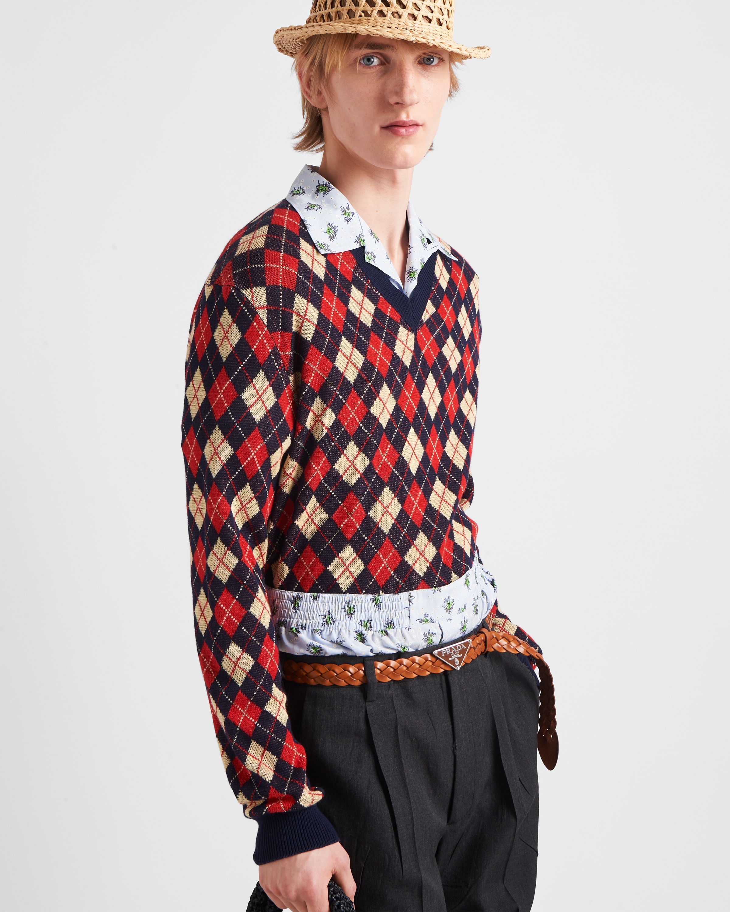 Argyle cotton sweater - 3