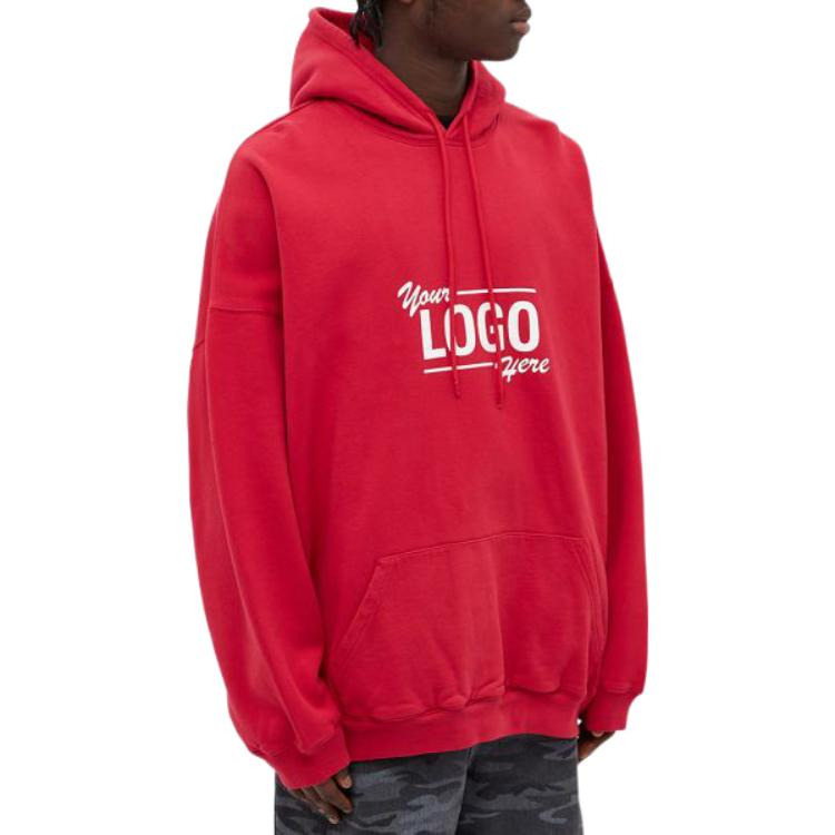 Balenciaga Your Logo Here Popover Hoodie 'Raspberry White' 651799-TKV83-6295 - 4