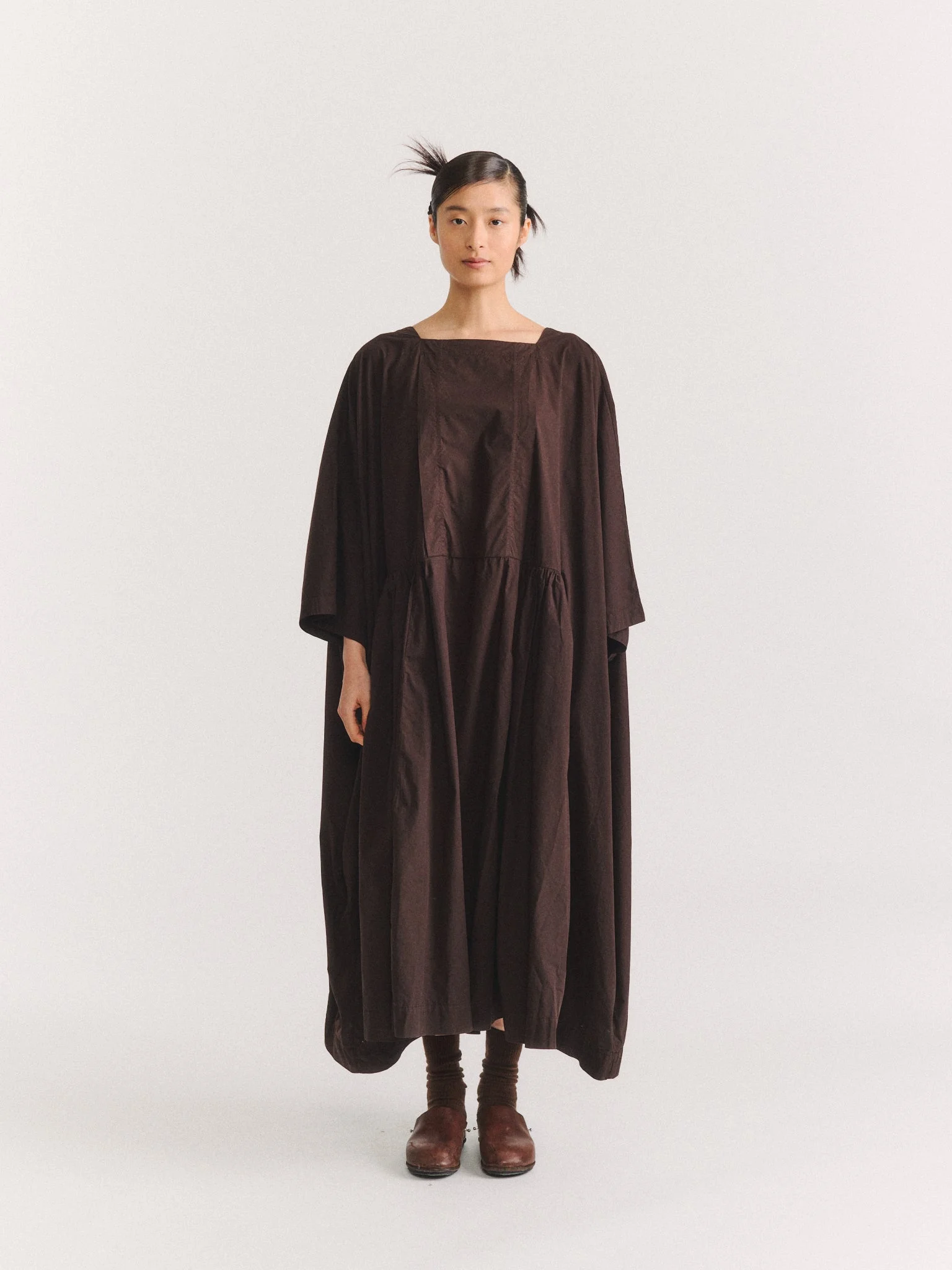 AURELIA DRESS - L COT - DARK BROWN - 1
