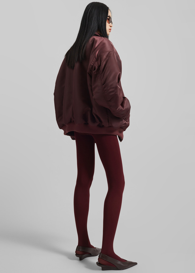 Nalden Padded Bomber Jacket - Burgundy 8