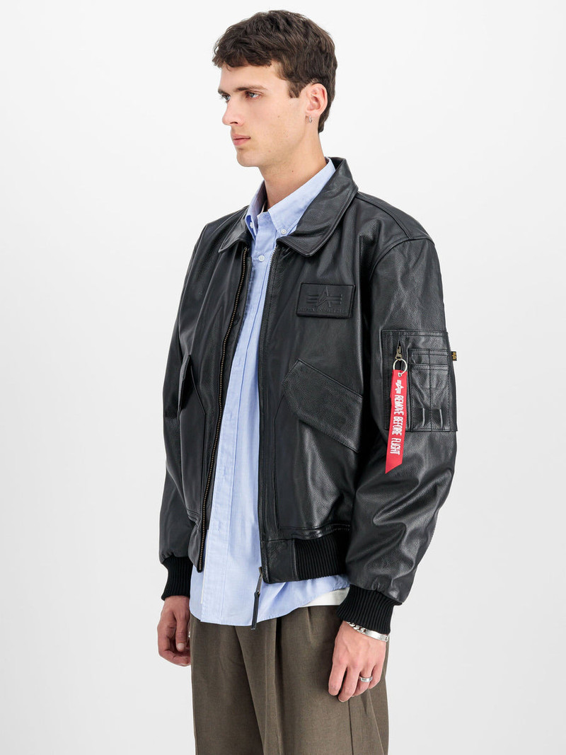 ALPHA INDUSTRIES CWU 45/P LEATHER BOMBER JACKET (HERITAGE) outlook
