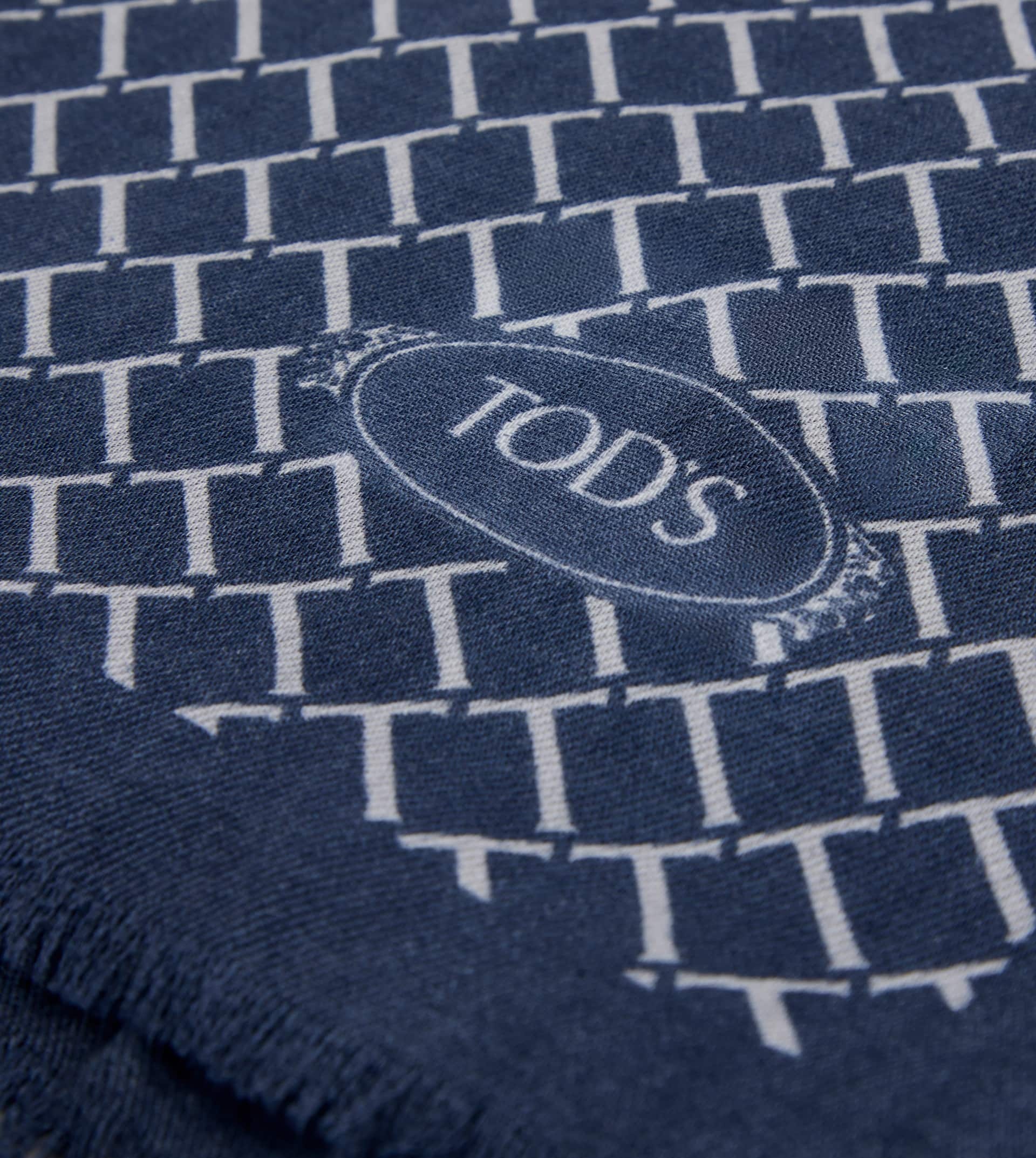 SCARF IN WOOL - BLUE - 2