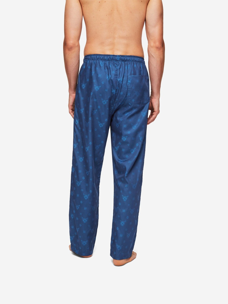 Men's Lounge Trousers Paris 24 Cotton Jacquard Navy 5