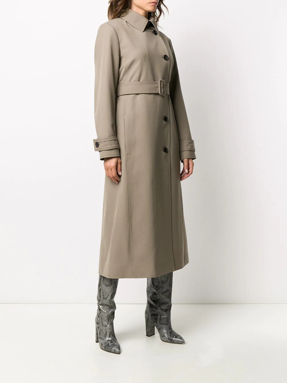 belted trench coat - 3